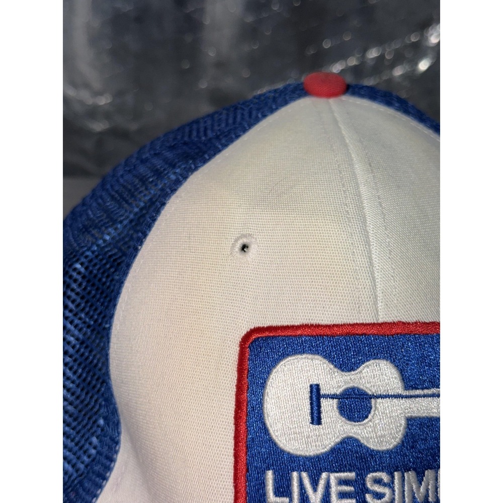 Patagonia Hat Cap Snap Back Mens One Size Red Blue Live Simply Trucker - Picture 3 of 10